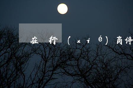 在銀行協(xié)商停息掛賬