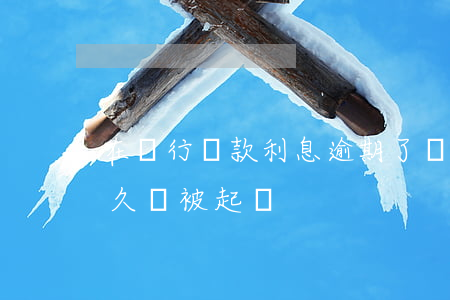在銀行貸款利息逾期了(銀行貸款利息逾期多久會被起訴)