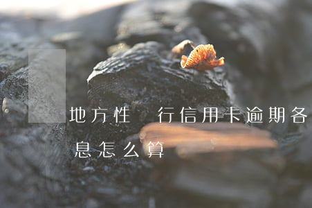 地方性銀行信用卡逾期(各銀行信用卡逾期利息怎么算)