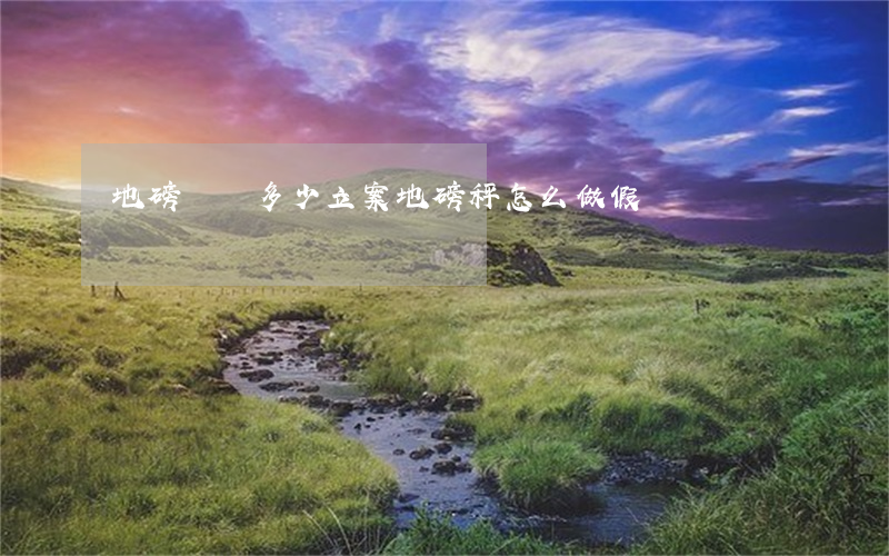 地磅騙稱多少立案(地磅秤怎么做假)