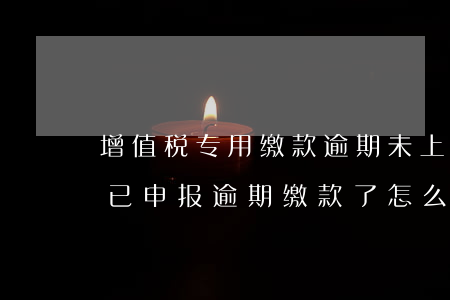 增值税专用缴款逾期未上传怎么办-增值税已申报,逾期缴款了怎么办