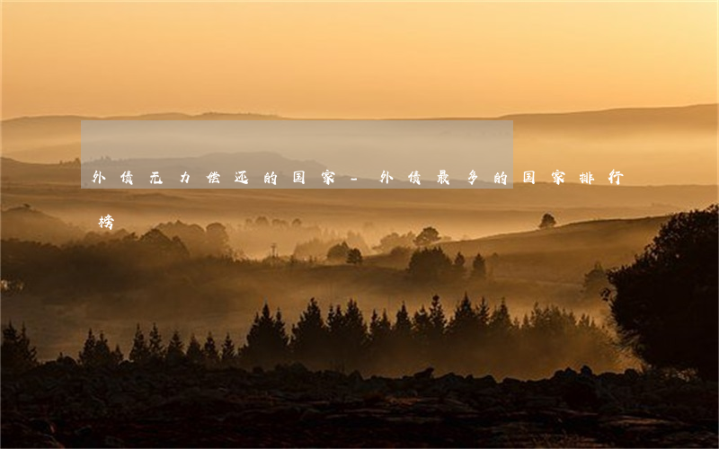 外债无力偿还的国家-外债最多的国家排行榜