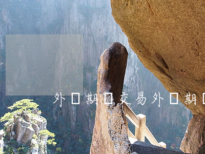 外匯期貨交易(外匯期貨交易計算題)