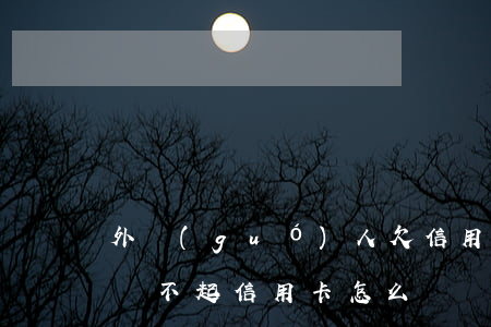 外國(guó)人欠信用卡(國(guó)外還不起信用卡怎么辦)