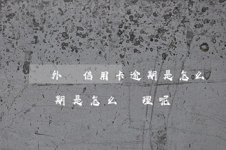外國信用卡逾期是怎么處理呢(外國信用卡逾期是怎么處理呢)