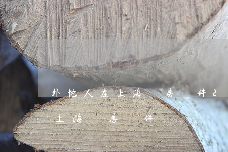 外地人在上海買房條件(2014年外地人在上海買房條件)