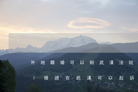 外地離婚可以到武漢法院嗎(外地結(jié)婚證在武漢可以起訴離婚嗎)