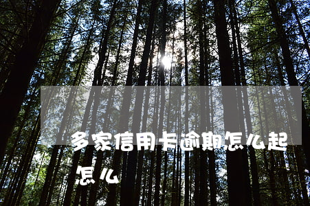 多家信用卡逾期怎么起訴(被多家信用卡起訴怎么辦)