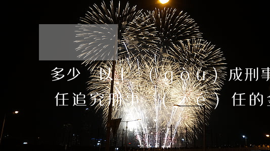 多少錢以上構(gòu)成刑事責(zé)任(追究刑事責(zé)任的金額是多少)