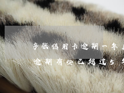 多张信用卡逾期一年后果(同一张信用卡多次逾期,有些已超过5年)