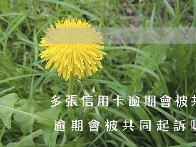 多張信用卡逾期會被共同起訴嗎(多張信用卡逾期會被共同起訴嗎)