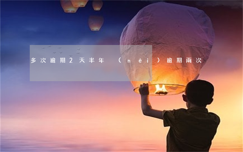 多次逾期2天 半年內(nèi)逾期兩次