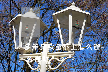多筆貸款還不上怎么辦-多筆貸款還不上怎么辦呢
