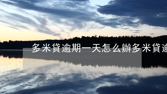 多米貸逾期一天怎么辦（多米貸逾期一天）