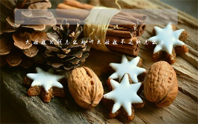 大姑姐欠钱怎么起诉(大姑姐不还钱怎么办)