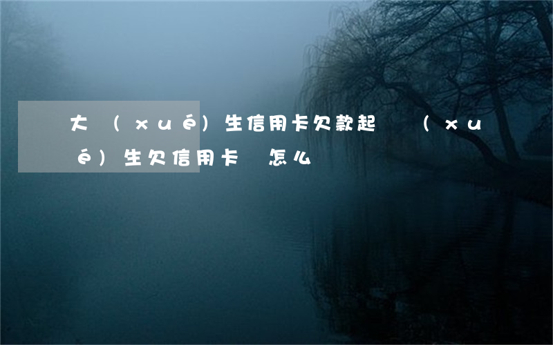 大學(xué)生信用卡欠款起訴(學(xué)生欠信用卡會怎么樣)
