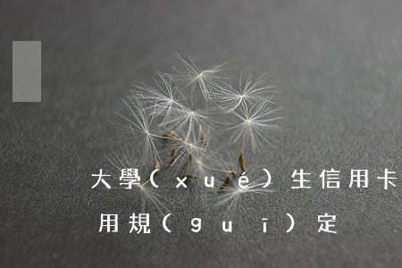 大學(xué)生信用卡逾期費(fèi)用規(guī)定