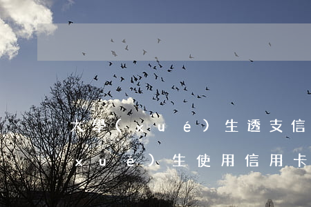 大學(xué)生透支信用卡的弊端(大學(xué)生使用信用卡的原因)