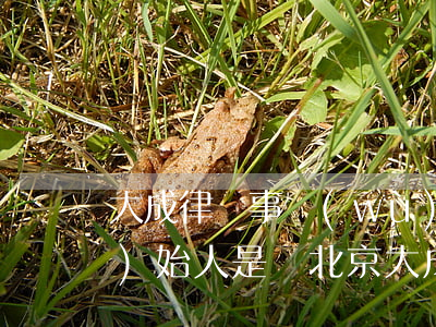 大成律師事務(wù)所創(chuàng)始人是誰(北京大成律師事務(wù)所知名律師有哪些)
