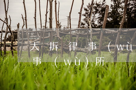 大連拆遷律師事務(wù)所(大連大東律師事務(wù)所)