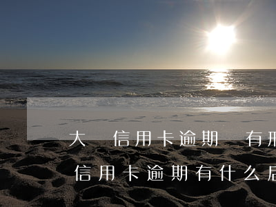 大額信用卡逾期會有刑責(zé)嗎(銀行卡信用卡逾期有什么后果)