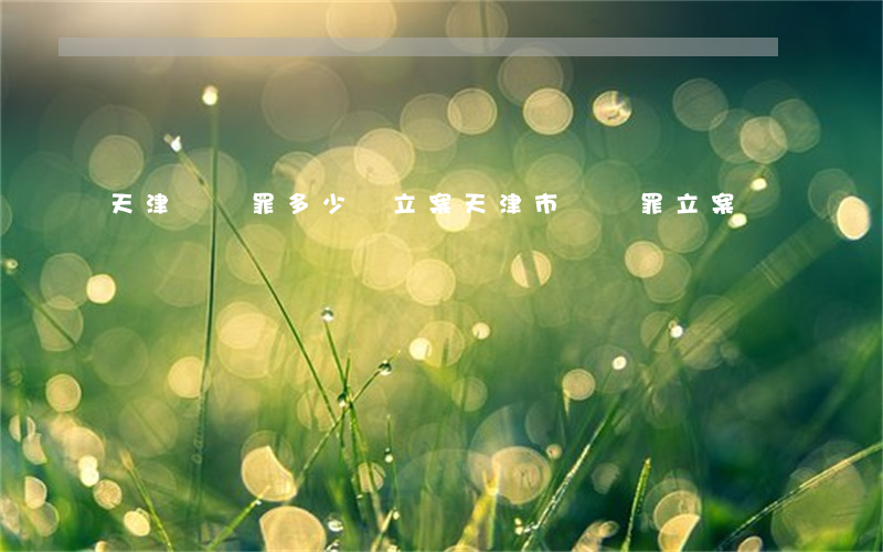天津詐騙罪多少錢立案?(天津市詐騙罪立案數額)