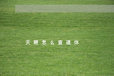 天眼怎么查退休