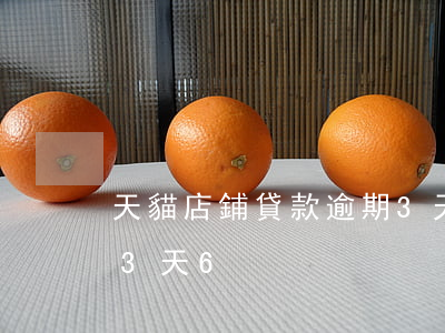天貓店鋪貸款逾期3天6(天貓店鋪貸款逾期3天6)