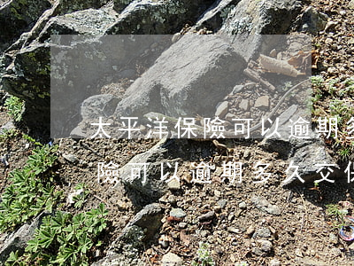 太平洋保險可以逾期多久交保費-太平洋保險可以逾期多久交保費啊