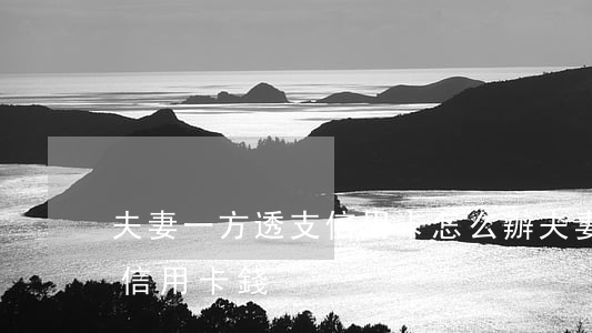 夫妻一方透支信用卡怎么辦(夫妻之間一方欠信用卡錢)