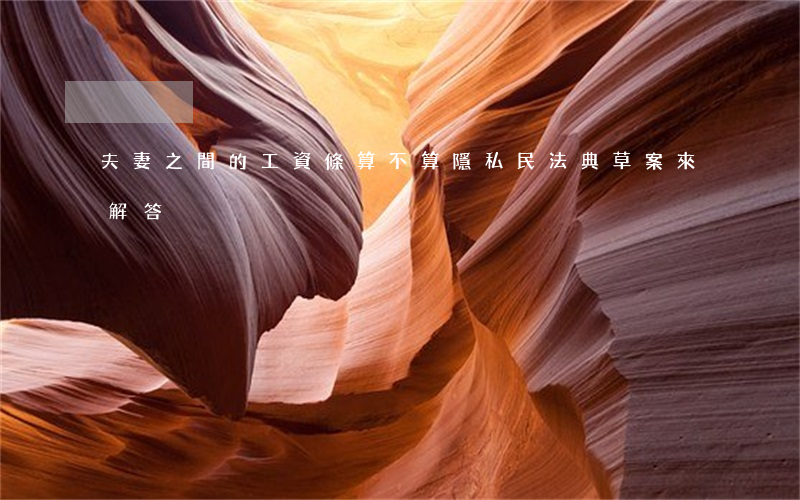 夫妻之間的工資條算不算隱私，民法典草案來解答！