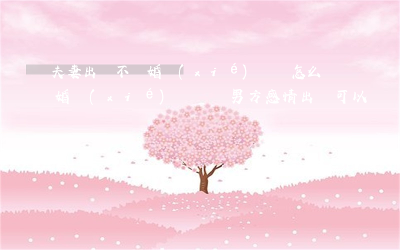 夫妻出軌不離婚協(xié)議書怎么寫(離婚協(xié)議書寫男方感情出軌可以嗎)