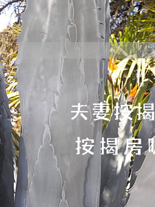 夫妻按揭的房子法院可以拍賣嗎(法院能拍賣按揭房嗎)