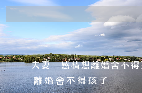 夫妻沒感情想離婚舍不得孩子(夫妻沒感情想離婚舍不得孩子)