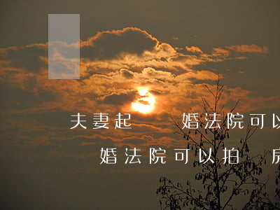 夫妻起訴離婚法院可以拍賣房子嗎(夫妻起訴離婚法院可以拍賣房子嗎)
