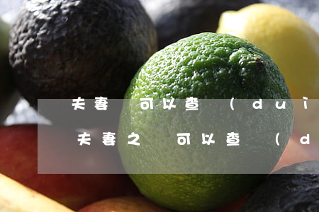 夫妻間可以查對(duì)方的違法記錄嗎(夫妻之間可以查對(duì)方銀行記錄嗎)