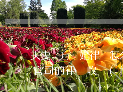 夫妻雙方離婚律師怎么收費(fèi)(離婚官司的律師收費(fèi)標(biāo)準(zhǔn)計(jì)算)