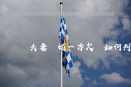 夫妻離婚一方欠債如何判