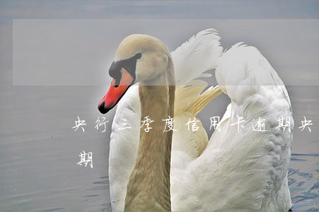 央行三季度信用卡逾期(央行三季度信用卡逾期)