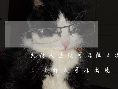 失信人法院可以阻止出境嗎(失信被執(zhí)行人可以出境嗎)