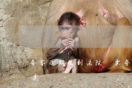 夸客逾期收到法院傳票(夸客逾期收到法院傳票)