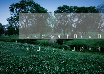 女人欠信用卡網(wǎng)貸(女朋友網(wǎng)貸信用卡欠了幾十萬)