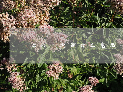 女人說逾期什么意思-逾期怎么說
