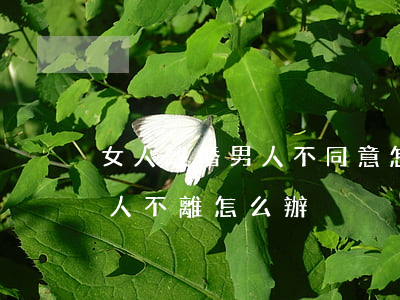 女人離婚男人不同意怎么辦(男人提出離婚女人不離怎么辦)