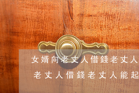 女婿向老丈人借錢老丈人能起訴么-女婿向老丈人借錢老丈人能起訴么