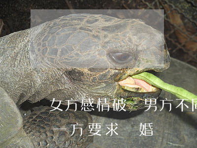 女方感情破滅男方不同意離婚(雙方感情破裂,一方要求離婚)