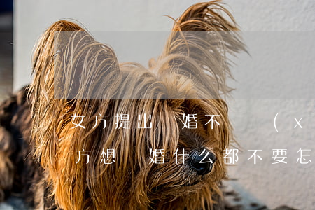 女方提出離婚不寫協(xié)議怎么辦(女方想離婚,什么都不要,怎么寫離婚協(xié)議)