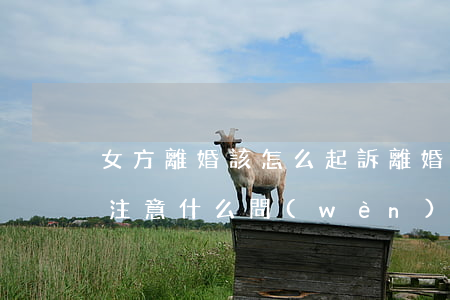 女方離婚該怎么起訴離婚(女方起訴離婚需要注意什么問(wèn)題)