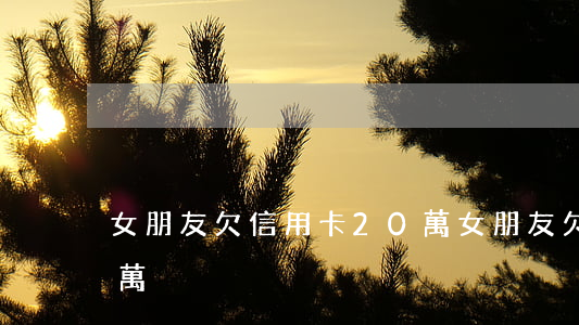 女朋友欠信用卡20萬（女朋友欠信用卡20萬）