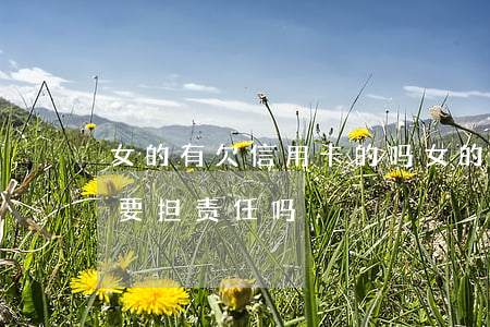 女的有欠信用卡的吗 女的欠信用卡不还 老公要担责任吗?
